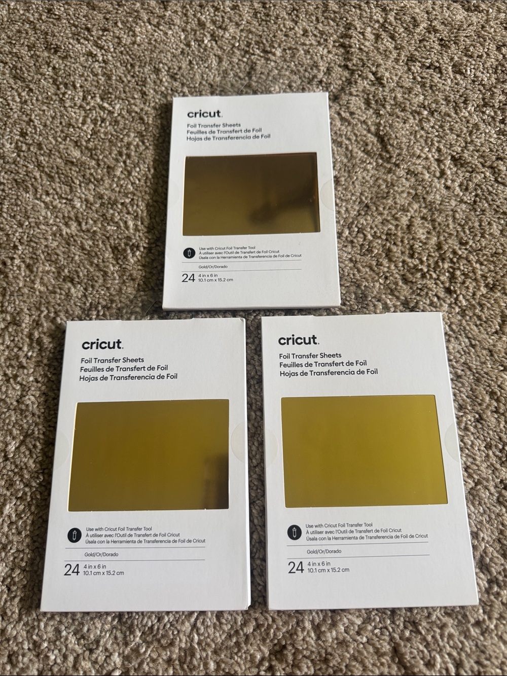 Cricut Gold Foil Transfer Sheets - (3 Packs)